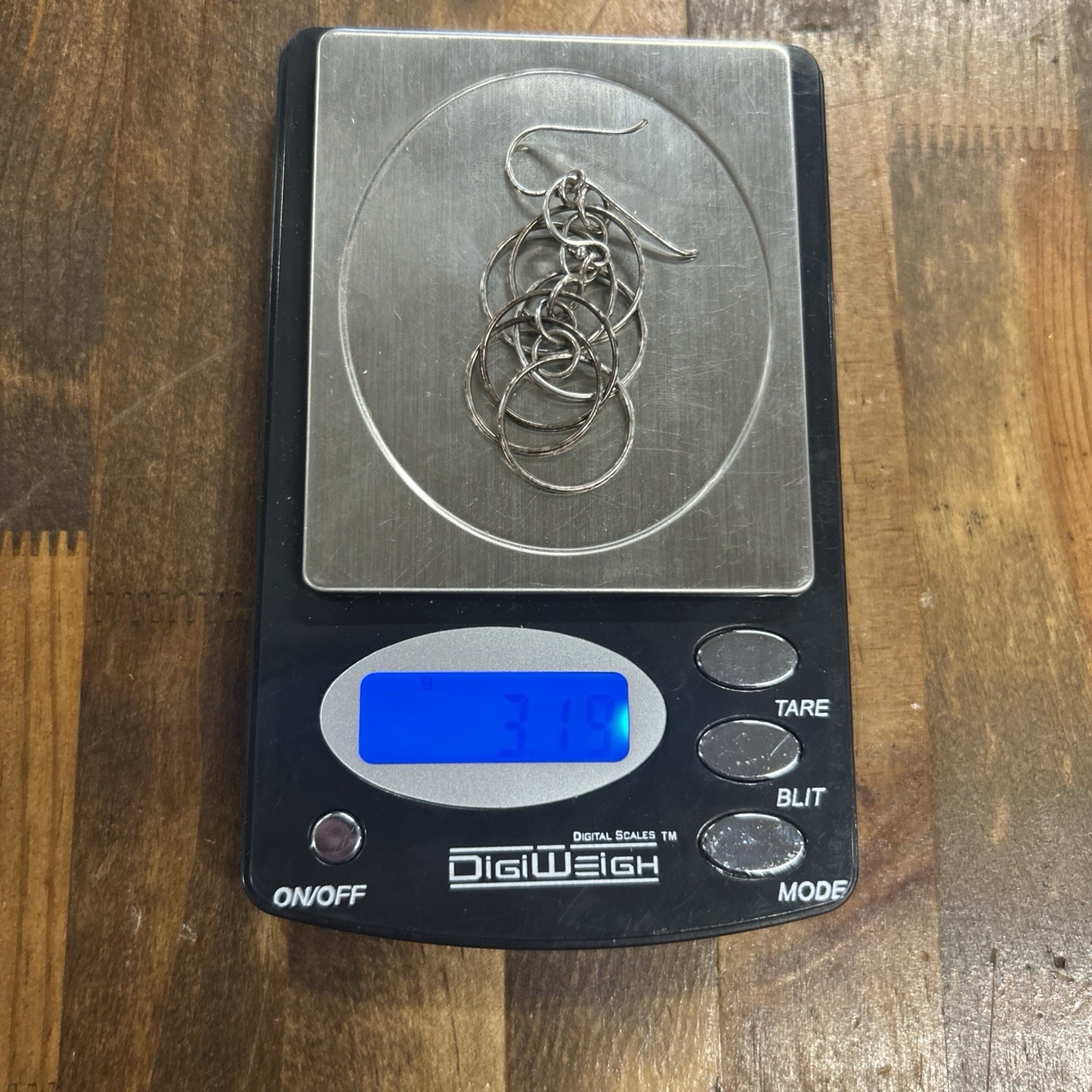 IBB Sterling Silver Interlocking Circles Dangle E… - image 3