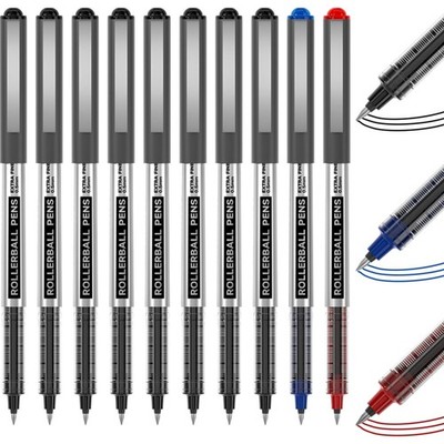 Tintenroller Stifte 10er Set, Gel Kugelschreiber, 0,5mm, schnell trocknend, s...