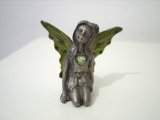 Pewter 'May' Birthstone Green Fairy Pixie Figure Ornament