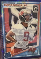 2025 Panini Donruss - Rated Rookie Emeka Egbuka #375 Optic Preview Purple Shock