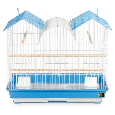 Prevue Hendryx Triple Roof Cockatiel Cage, Blue and White Blue & White