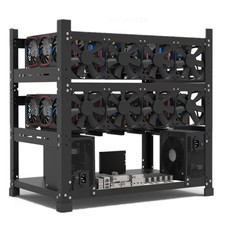 Heavy-Duty Stainless Steel 12 GPU Mining Fram...