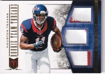 DEVIER POSEY 2012 Momentum Rookie Team Threads Triple Matls #17  2/25 Texans