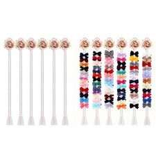 6PCS Flowers Holder Hair Bow Organizer, Hair Clips Storage Bow 6-mg-kbqn-01