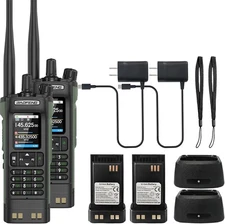 2X US BAOFENG UV-32 Amateur Walkie Talkie USB Aviation Radio GPS Bluetooth APP
