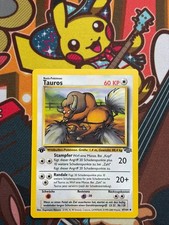 Tauros 1. Edition 47/64 Dschungel deutsch Pokemon Karten Excellent