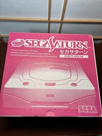Sega Saturn Console with Controller, AV & Power Cables, Box - Used
