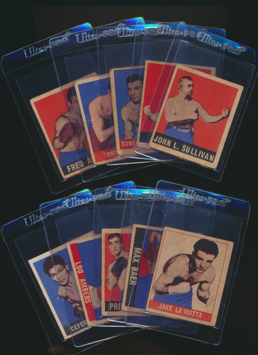 1948 LEAF BOXING PARTIAL SET 35/49 G/VG BAER SULLIVAN JOHNSON DEMPSEY LAMOTTA - Picture 5 of 6
