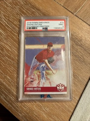 2018 DIAMOND KINGS PITCHING/NO PINSTRIPE SSP SHOHEI OHTANI ROOKIE RC PSA 9