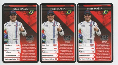 (3) FELIPE MASSA 2021 FOREIGN GERMAN F1 GRAND PRIX RACING CARDS