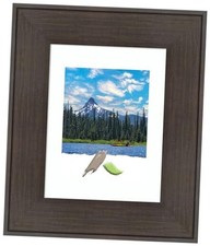 11x14 Picture Frame Matted To 8x10 Photo Frame for Wall, Brown Framing for