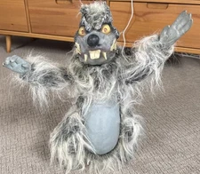 Rat Zombie Monster Poseable Halloween Decoration 17” Vtg (Paper Magic Group)