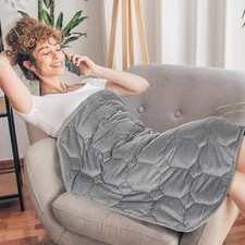 Weighted Lap Blanket 7lbs for Adults, Small Weighted Blanket Throw for Nappin...