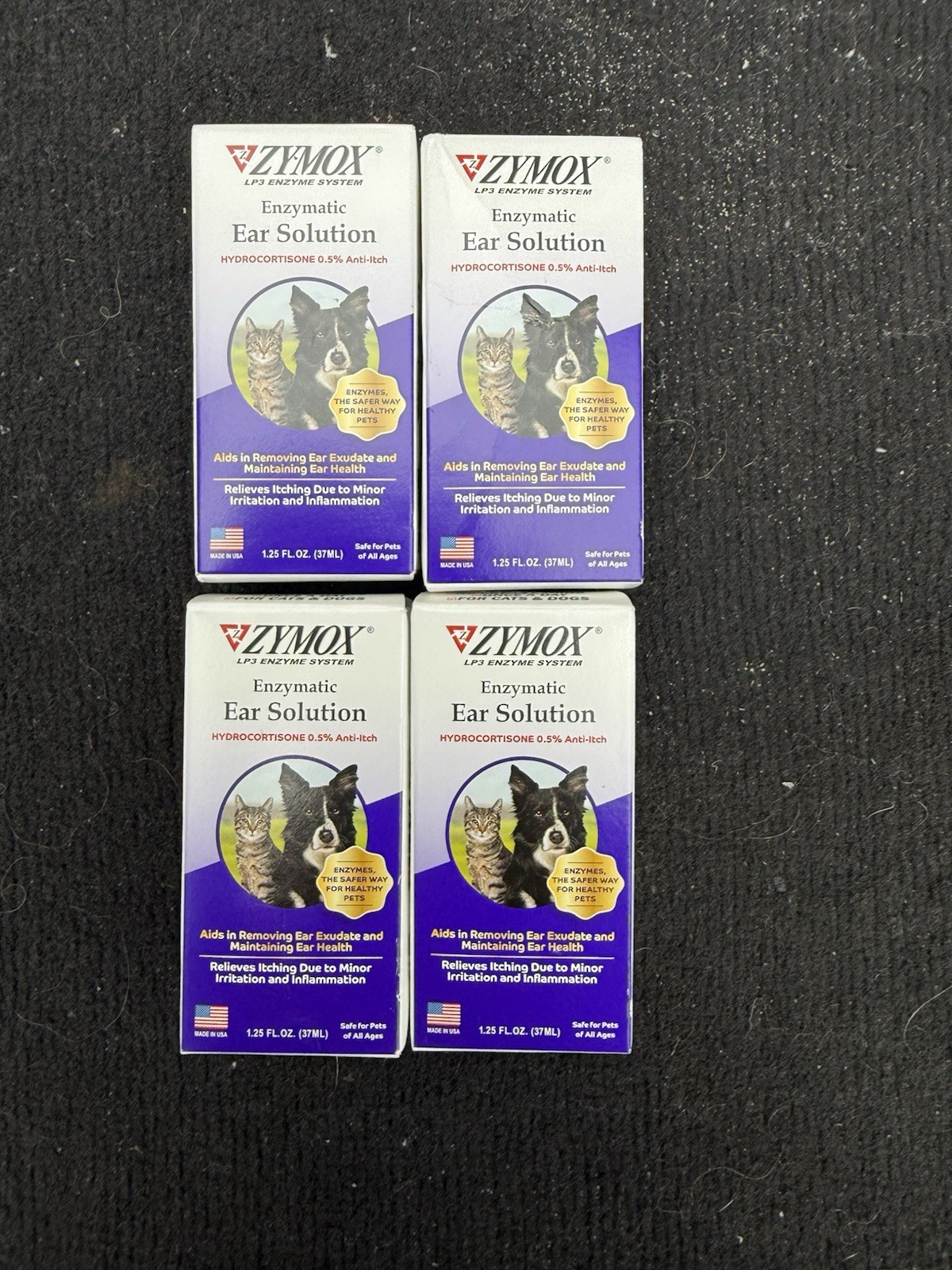 2 Boxes Enzymatic Ear Solution Anti-Itch for Cats and Kittens 1.25 oz - Exp 5/28