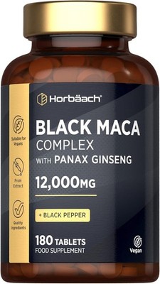 MACA ROOT CAPSULES 12000mg High Strength Black Maca Complex *BRAND NEW ...