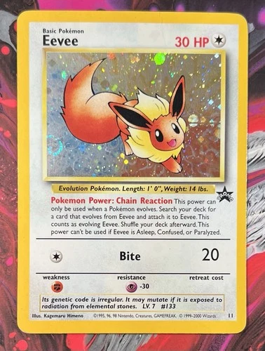Pokémon Eevee Holo Swirl Black Star Promo 11 MP