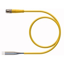 1PC TURCK PSG 3M-1 Cordset, M8 Male to Cut-end, Yellow, 3 cond., 1 meter, PVC,