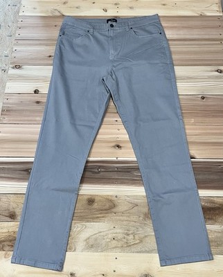 Daniel Hechter Paris Men s Chino Pants 36x32 Gray Casual Dress Stretch