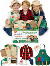 3-In-1 Kids Costume Pretend Play Set, Gardener, Farmer, Safari 3 