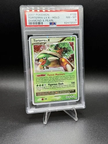 Pokemon Torterra LV.X 122/130 Diamond and Pearl Holo PSA 8