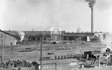 Santa Fe Railroad Train Roundhouse La Junta Colorado CO - Reprint