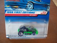 HOT WHEELS GREEN GO KART CART BLUE CARD 21/40 #651 FIRST EDITION 1998 ***READ***