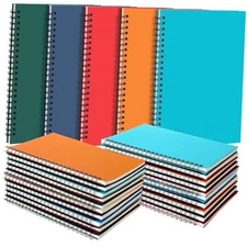  20 Pack A5 Spiral Notebook College Ruled Spiral Notebook Bulk 5.5 Bright Color