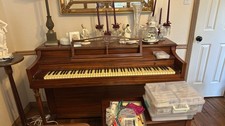 Howard J. Miller Upright Piano 88 Keys Walnut Wood Brown 2 Pedals