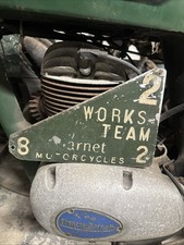 Oldtimer Blechschild TRIUMPH GRANAT WERKE TEAM Motorrad Plakette