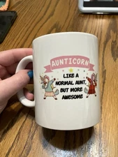 Aunticorn Like A Normal Aunt But More Awesome Coffee Mug Rainbow