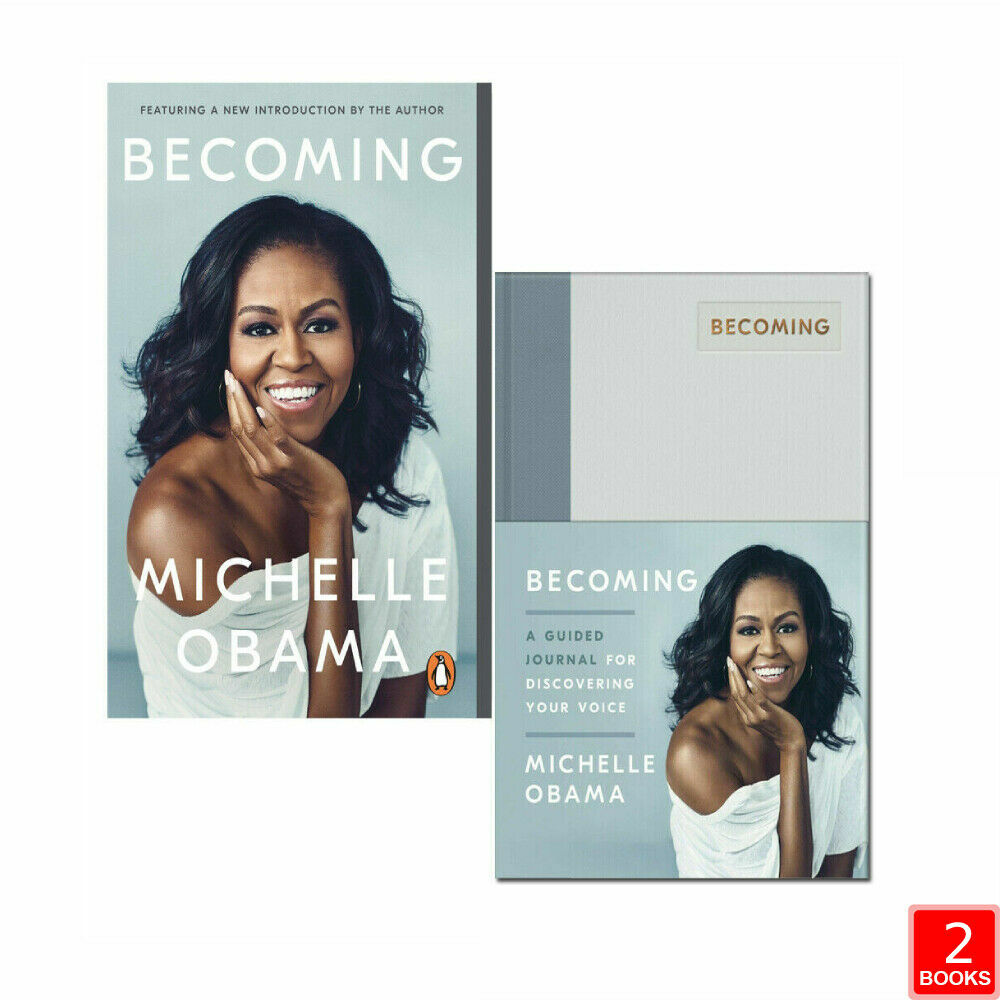 Michelle Obama Collection 2 Books Set Becoming A Guided Journal for Discovering