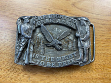 The Right to Bear Arms is the Right to Be Free Belt Buckle 1982 