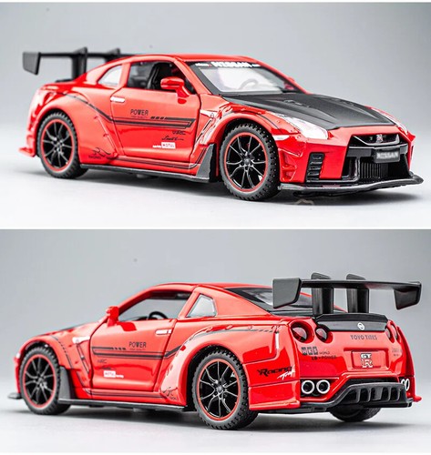 1:32 Nissan GTR R35 Supercoche Aleación Coche Colección Modelo Coche Luz Sonora Juguetes - Imagen 18 de 22