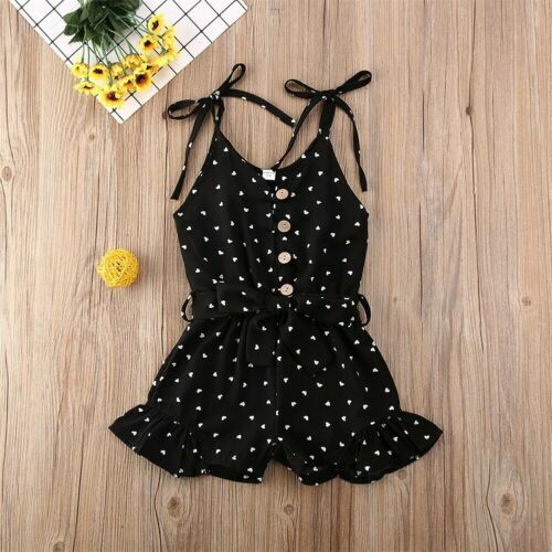 Newborn Infant Baby Girl Polka Dot Summer Romper Jumpsuit Playsuit Clothes - Picture 7 of 8
