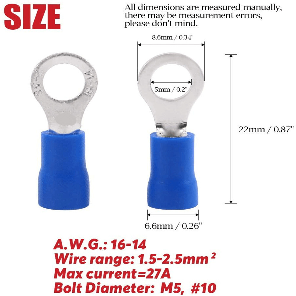 Non-Insulated Copper Wire Terminals - Made In USA - Foto 6