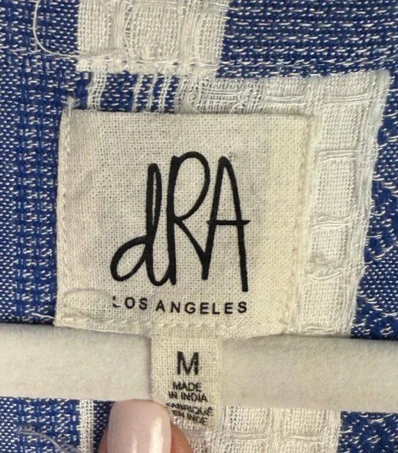 VETEMENTS Maxi abito dRA Los Angeles cotone a strati marca Anthro a righe Cottagecore taglia M