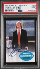 2021 Topps X Trevor Lawrence #6-A ROOKIE Auto 08/25 **PSA 9 MINT**