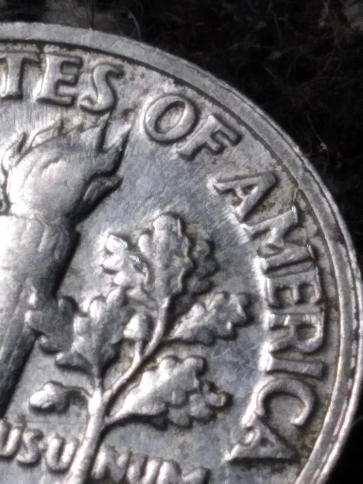 1997 P Roosevelt Dime Misaligned Die Die Break Errors - Image 2 of 4