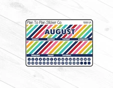 1008-5A~~August 7X9 Monthly View Planner Stickers.
