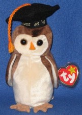 TY WISER the OWL BEANIE BABY - MINT with MINT TAGS