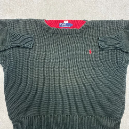 Vintage Polo Ralph Lauren Sweater Women's L Black Long Sleeve Knit Pullover - Picture 2 of 10