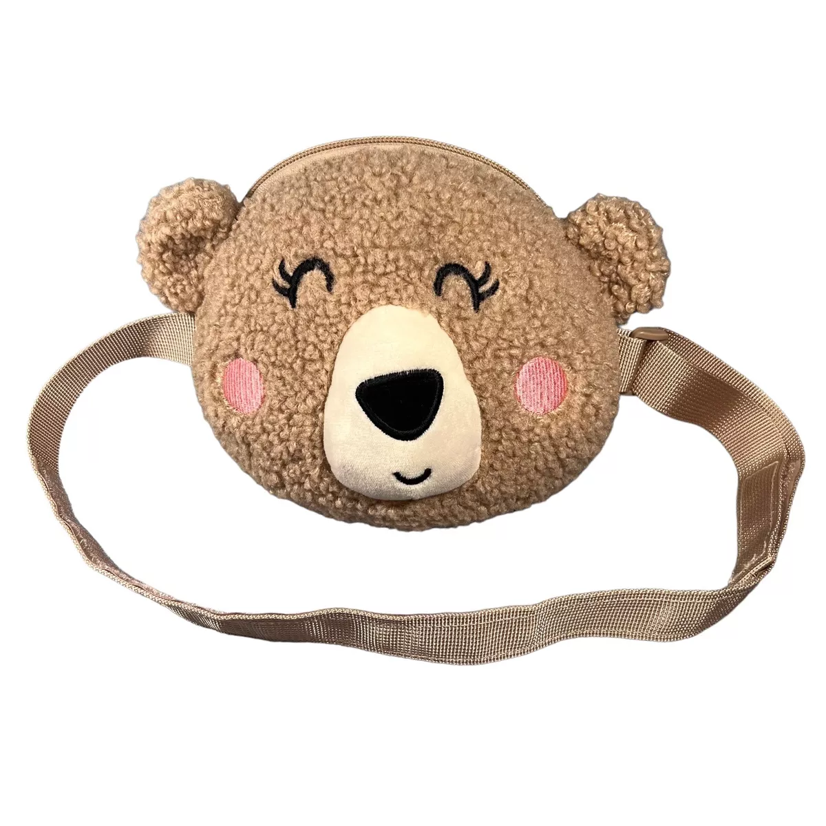 Teddy Bear Furry Fanny Pack Hip Bag Shoulder Sling Waist Belt Zipped  Adjustable