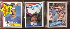1985 TOPPS Rack Pack DAVE STIEB, Jeff, REARDON, Rob GRICH, Cliff JOHNSON Showing