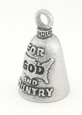 GUARDIAN BELL - FOR GOD AND COUNTRY Biker Harley Good Luck Charm USA MADE