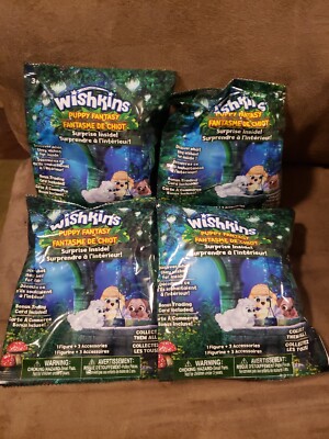 Lot Of 4 Lil Creative Wishkins Puppy Fantasy Figure Blind Bags - New