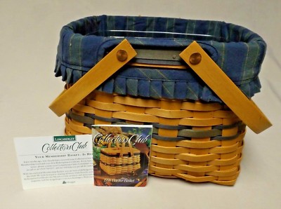 Longaberger ピクニックバスケット Beautiful Vintage 1988 Longaberger LARGE PICNIC BASKET with