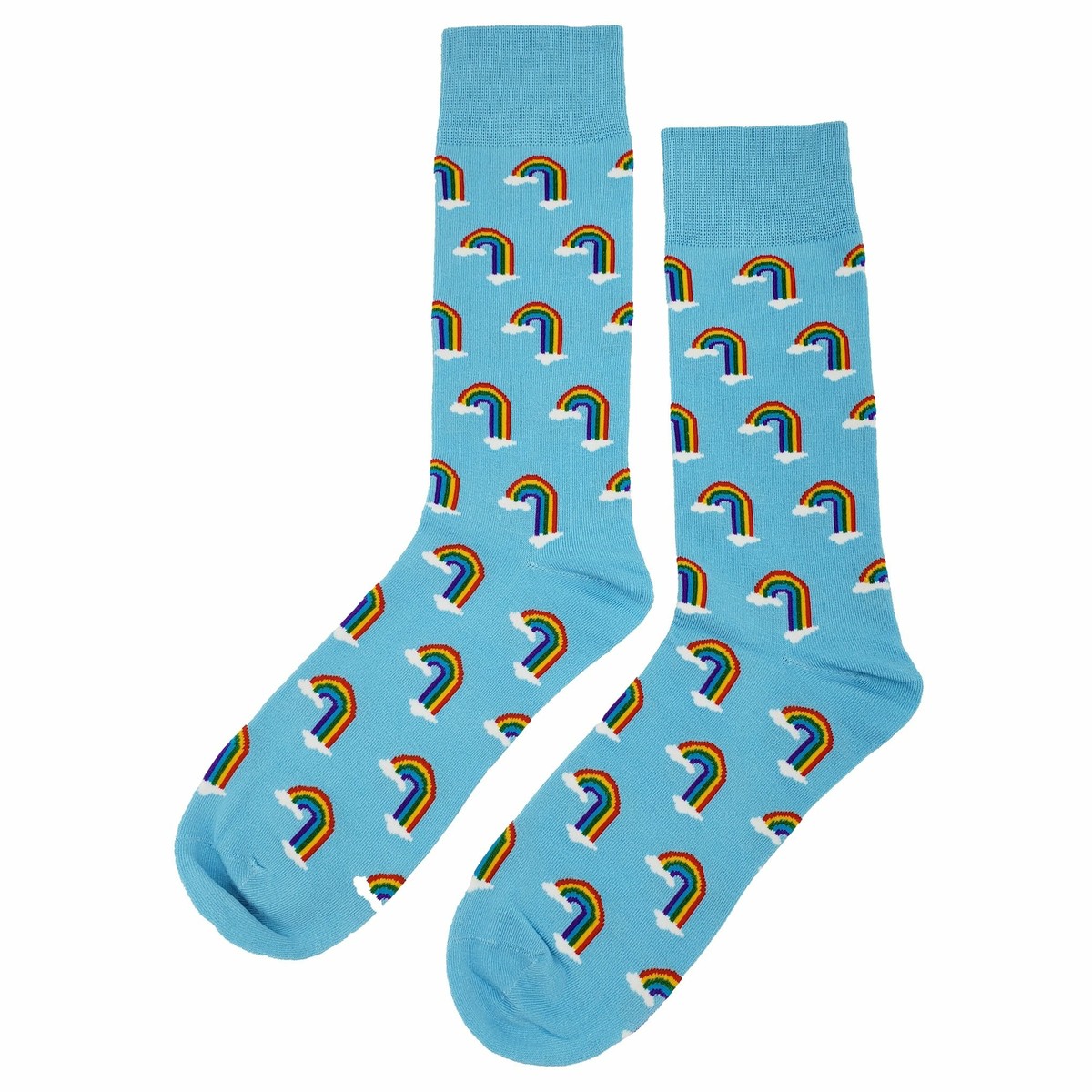 light blue dress socks Solid Color Mid-Calf (Crew) Mens Dress Socks Classic (US 7-11) main image 0