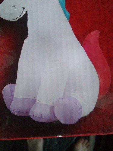 NEW 4.5' Unicorn LED airblown inflatable Christmas yard decor Santa - Picture 3 of 4