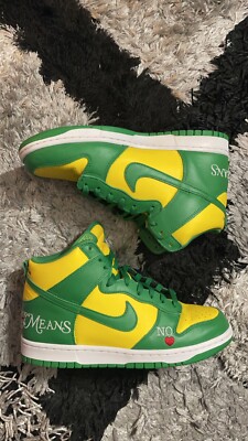 Nike SB Dunk High Supreme By Any Means Brazil 2022 Size 9 DN3741