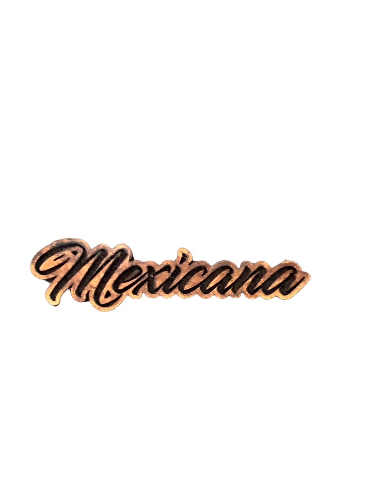 Handmade Veg Tan Leather Mexicana Patch Cutout Great for Hats Dyed Sealed